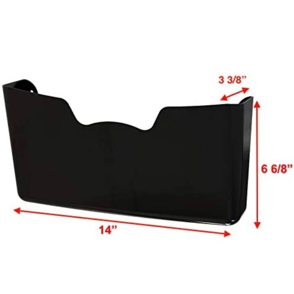 3-Pack Simple Houseware Single Pocket Wall Mount File Holder, Assorted Colors* - Picture 6 of 6